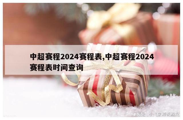 中超赛程2024赛程表,中超赛程2024赛程表时间查询